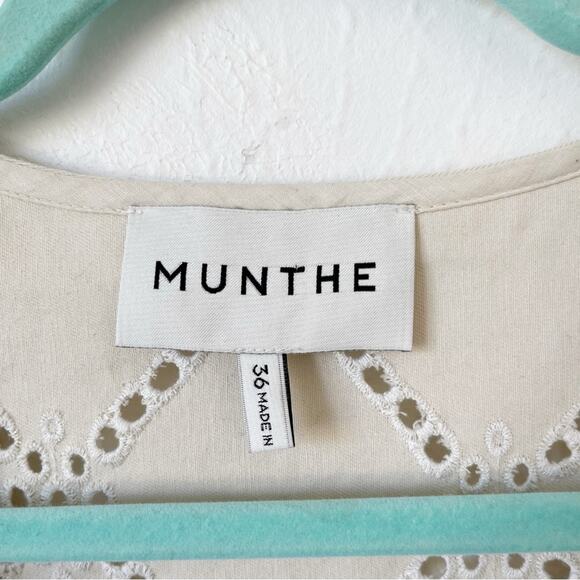 Munthe Hico Eyelet Ruffle Dress Sz 36/ US 6 - Picture 5 of 8